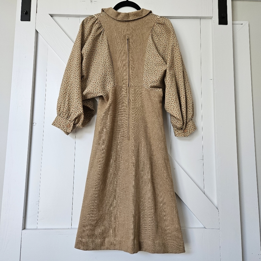 Vintage 70s dress prairie cottage core tiny floral print hippie boho size XS - Picture 5 of 14